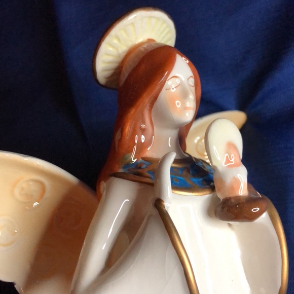 🎄 Ceramic LED Illuminated Angel Christmas Decoration | 2008 | Home Elegance - Picture 2 of 16